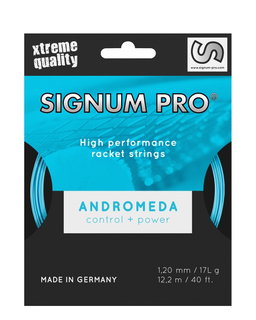 Signum Pro Tennissaite Andromeda (Haltbarkeit+Kontrolle/Power) blau 12m Set